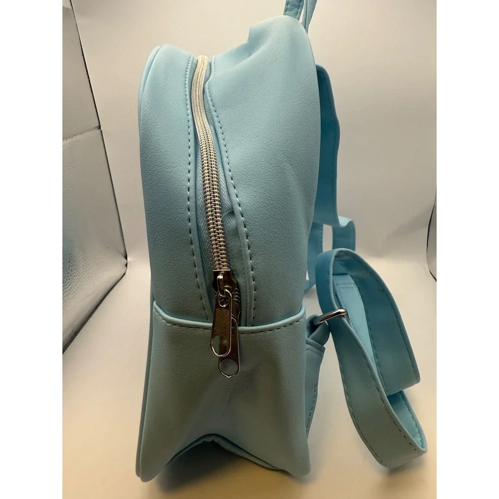 Disney Loungefly Alice in Wonderland We're All Mad Here Mini Backpack Blue
